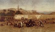 Louis Comfort Tiffany Market Day Outside the Walls of Tangiers oil painting